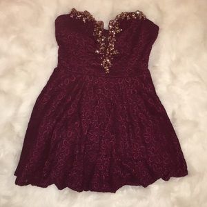 Maroon homecoming dress